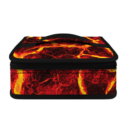 Red Lava Print Small Lunch Bag