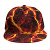 Red Lava Print Snapback Cap