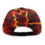 Red Lava Print Snapback Cap