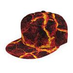 Red Lava Print Snapback Cap