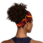 Red Lava Print Sports Headband
