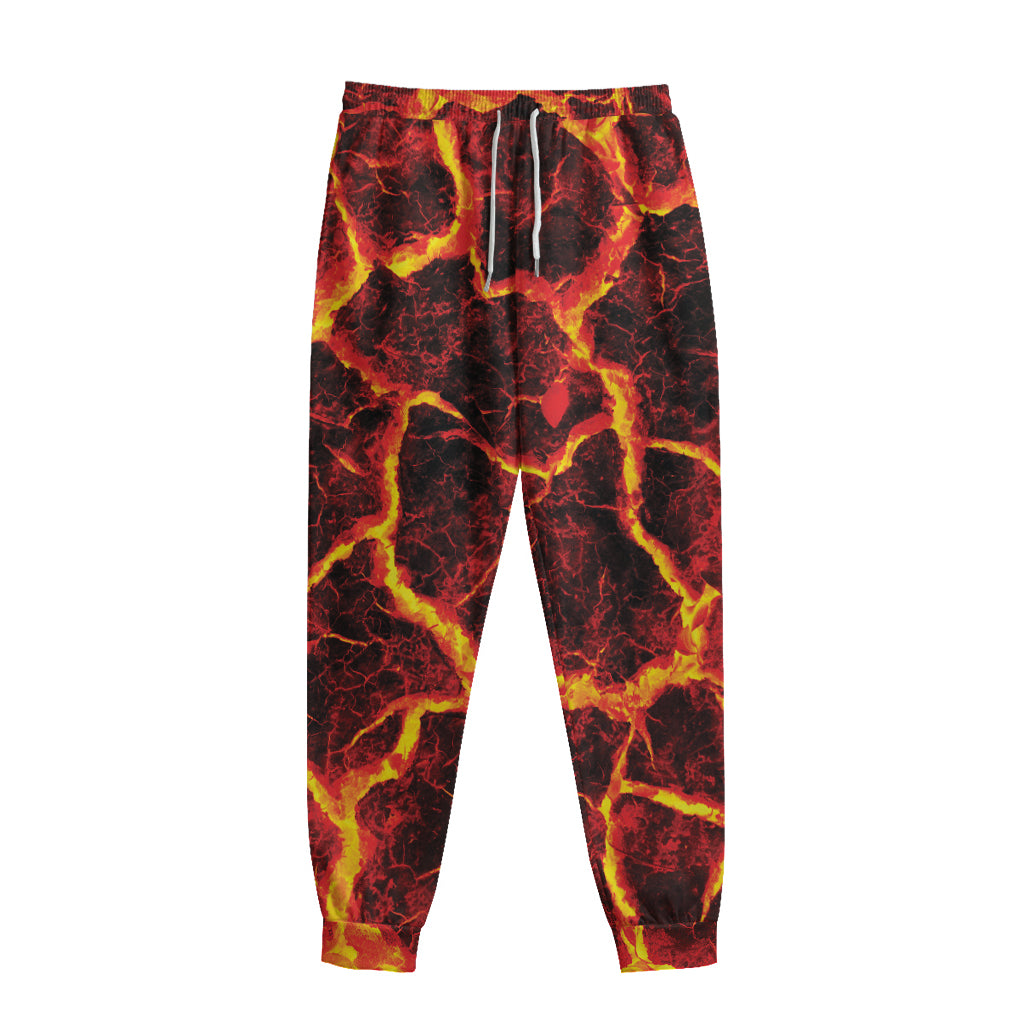 Red Lava Print Sweatpants
