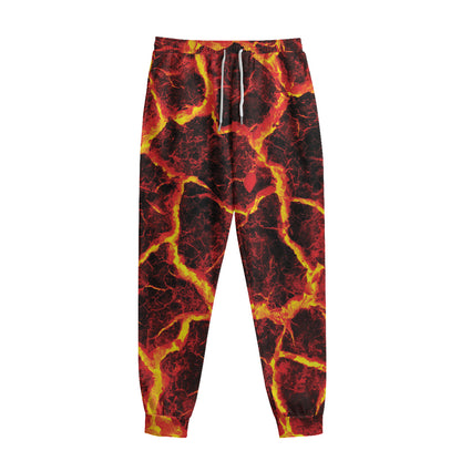 Red Lava Print Sweatpants