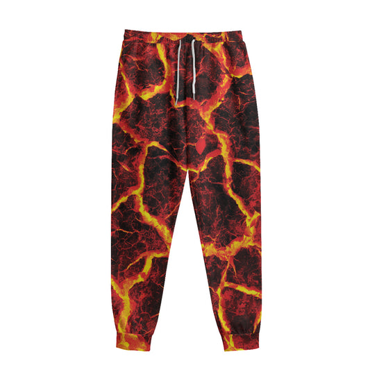 Red Lava Print Sweatpants