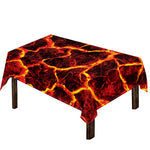 Red Lava Print Tablecloth