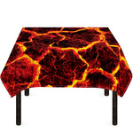 Red Lava Print Tablecloth