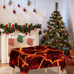 Red Lava Print Tablecloth