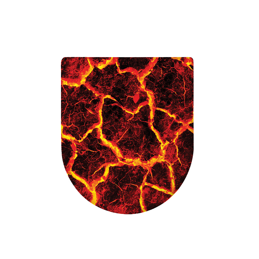 Red Lava Print Toilet Lid Cover