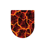 Red Lava Print Toilet Lid Cover