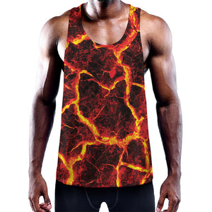 Red Lava Print Training Tank Top