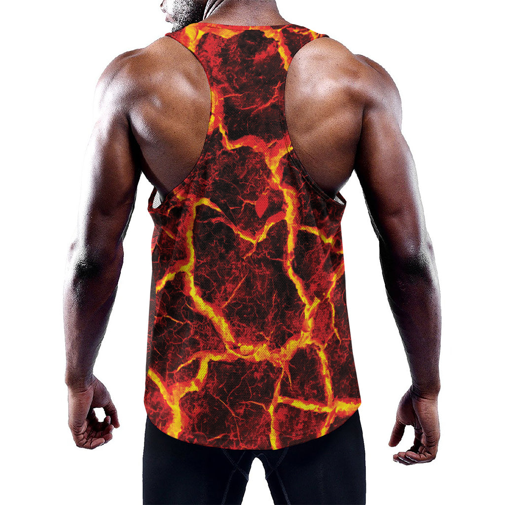 Red Lava Print Training Tank Top