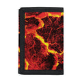 Red Lava Print Trifold Wallet