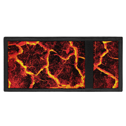 Red Lava Print Trifold Wallet