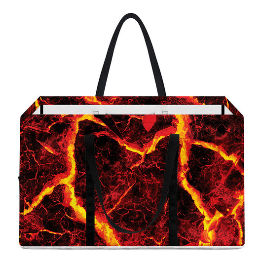 Red Lava Print Utility Tote Bag