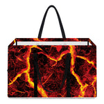 Red Lava Print Utility Tote Bag