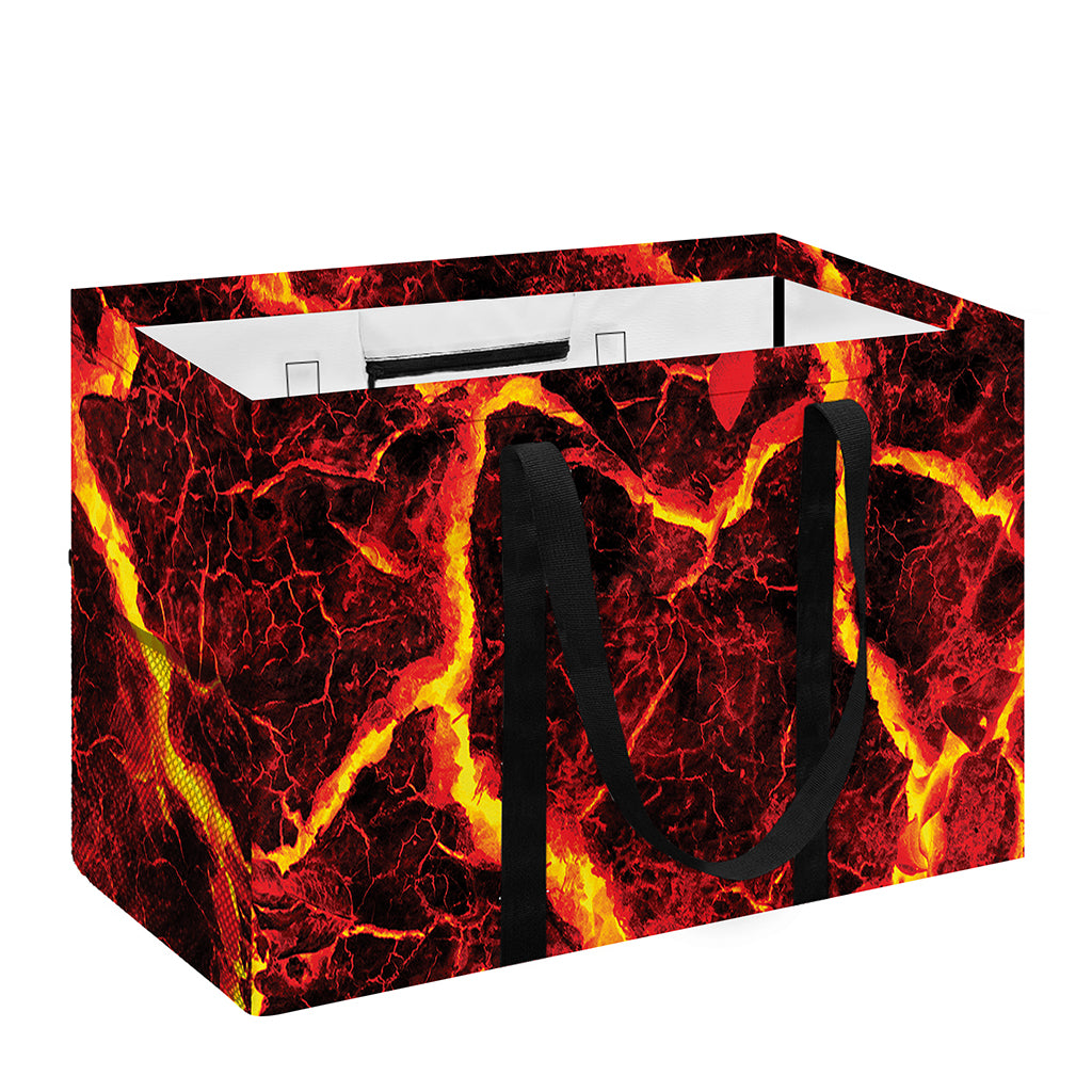 Red Lava Print Utility Tote Bag