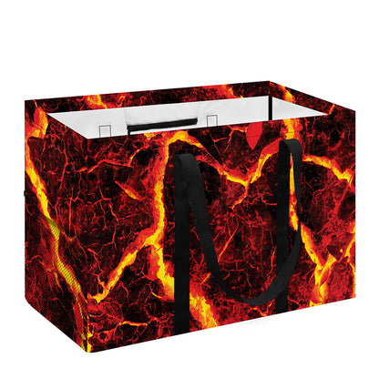 Red Lava Print Utility Tote Bag