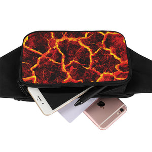 Red Lava Print Waist Bag