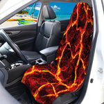 Red Lava Print Waterproof Car Seat Cover