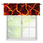 Red Lava Print Window Valance