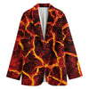 Red Lava Print Women's Blazer