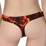 Red Lava Print Women's Thong