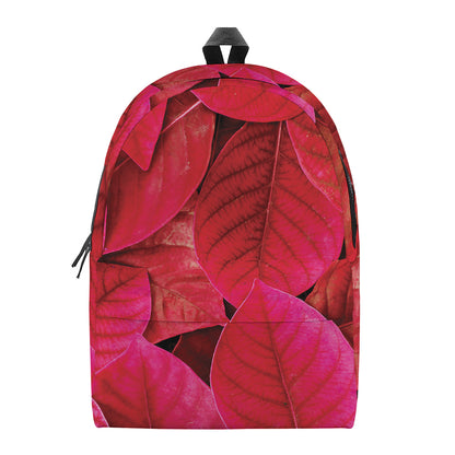 Red Leaf Print Backpack