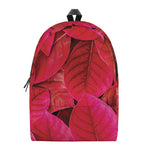 Red Leaf Print Backpack