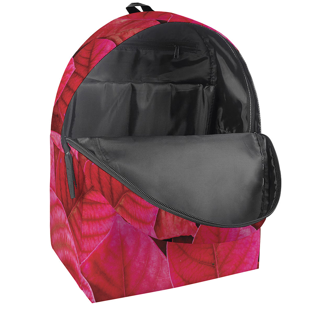 Red Leaf Print Backpack