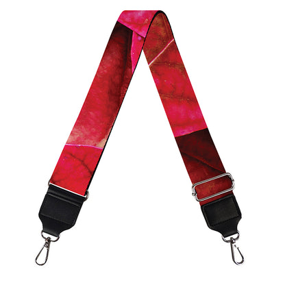 Red Leaf Print Bag Strap