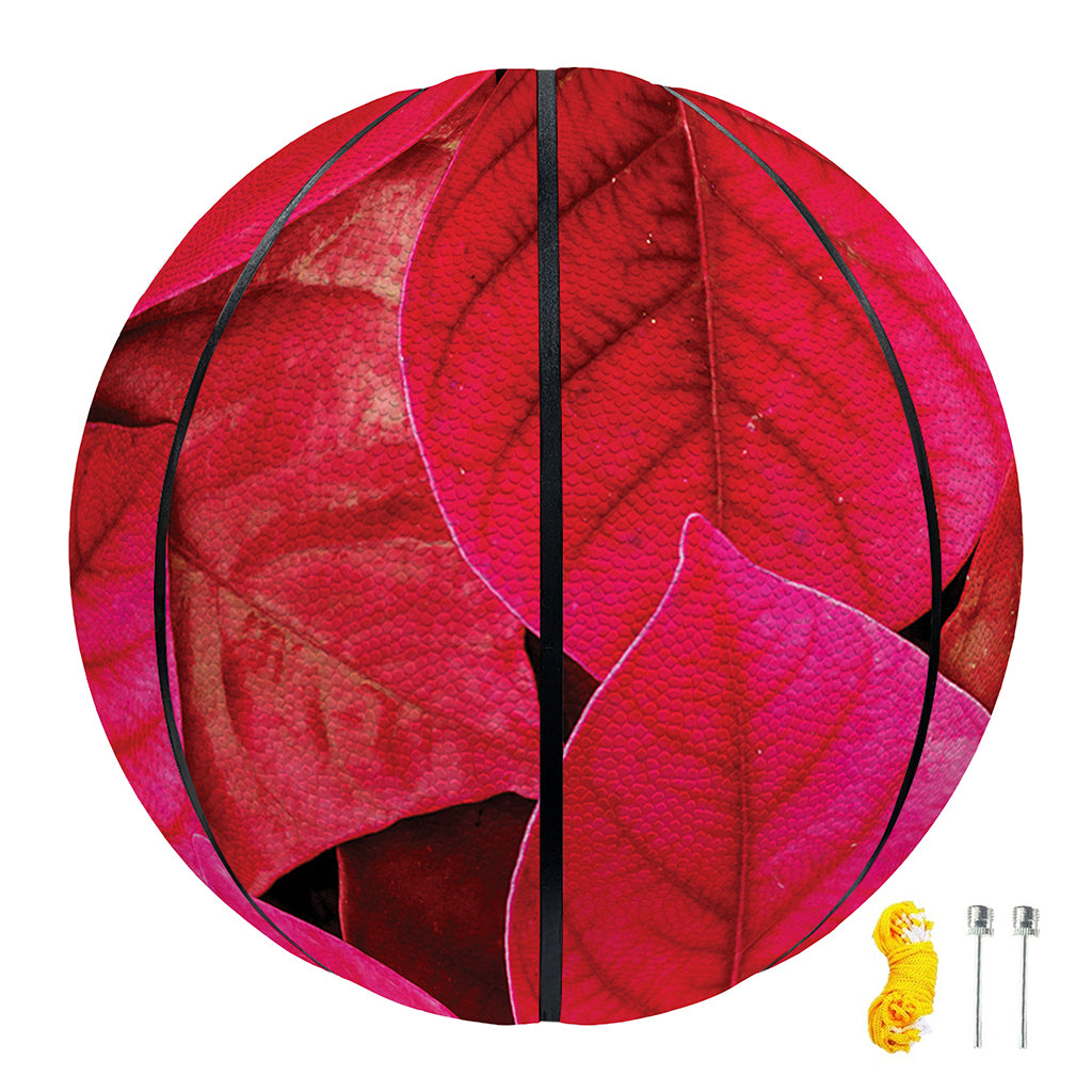 Red Leaf Print Basketball