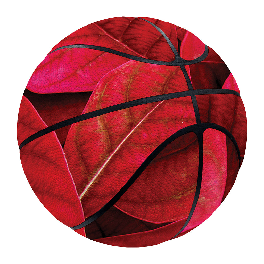 Red Leaf Print Basketball