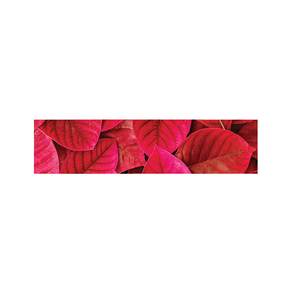 Red Leaf Print Bed Runner