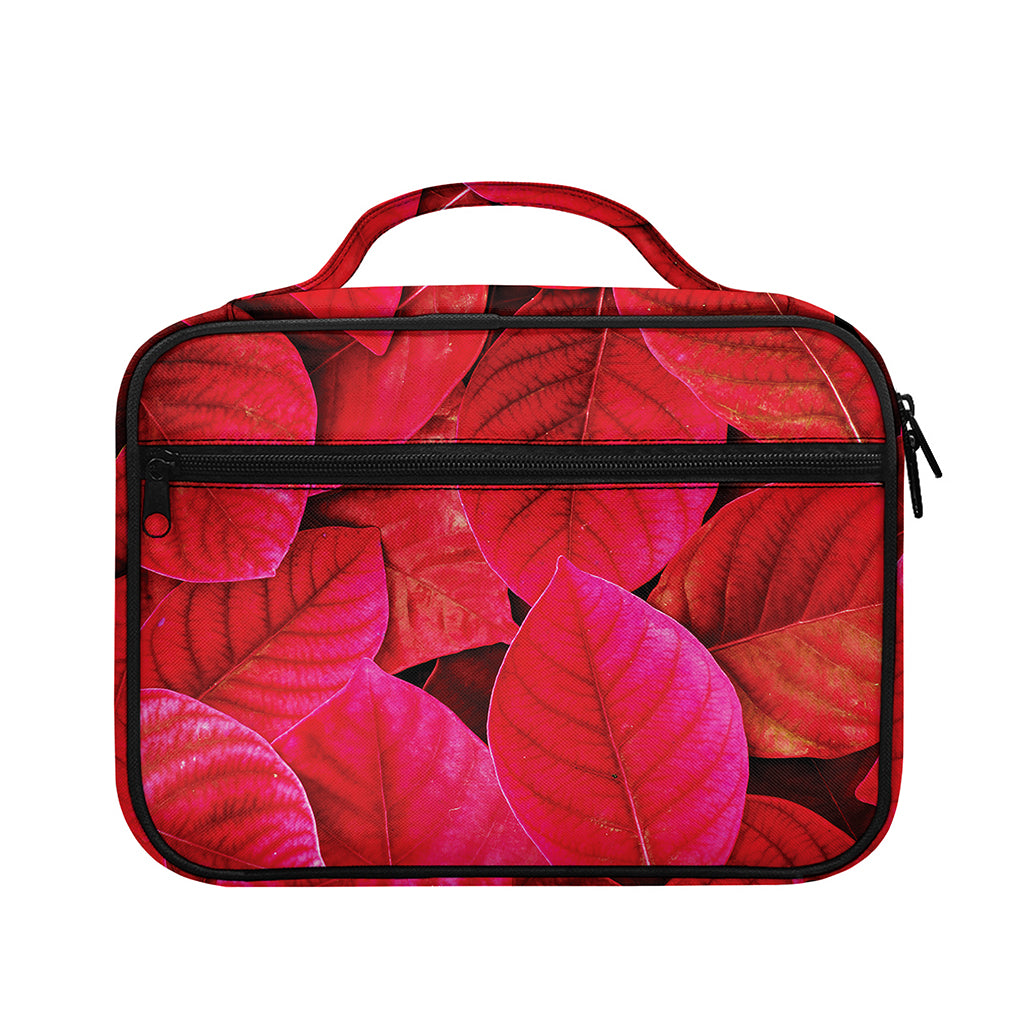 Red Leaf Print Briefcase Bible Bag