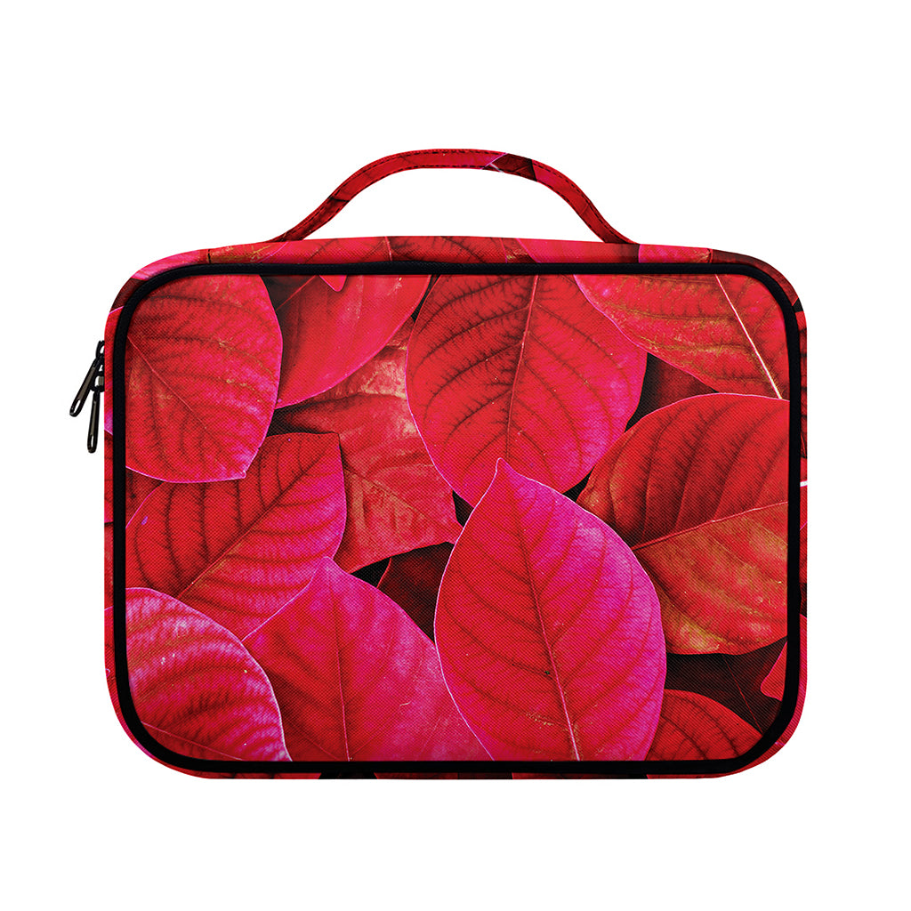 Red Leaf Print Briefcase Bible Bag