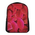 Red Leaf Print Casual Backpack
