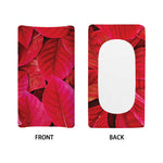 Red Leaf Print Changing Pad Cover