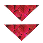 Red Leaf Print Dog Bandana