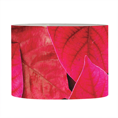Red Leaf Print Drum Lamp Shade