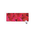 Red Leaf Print Extended Mouse Pad