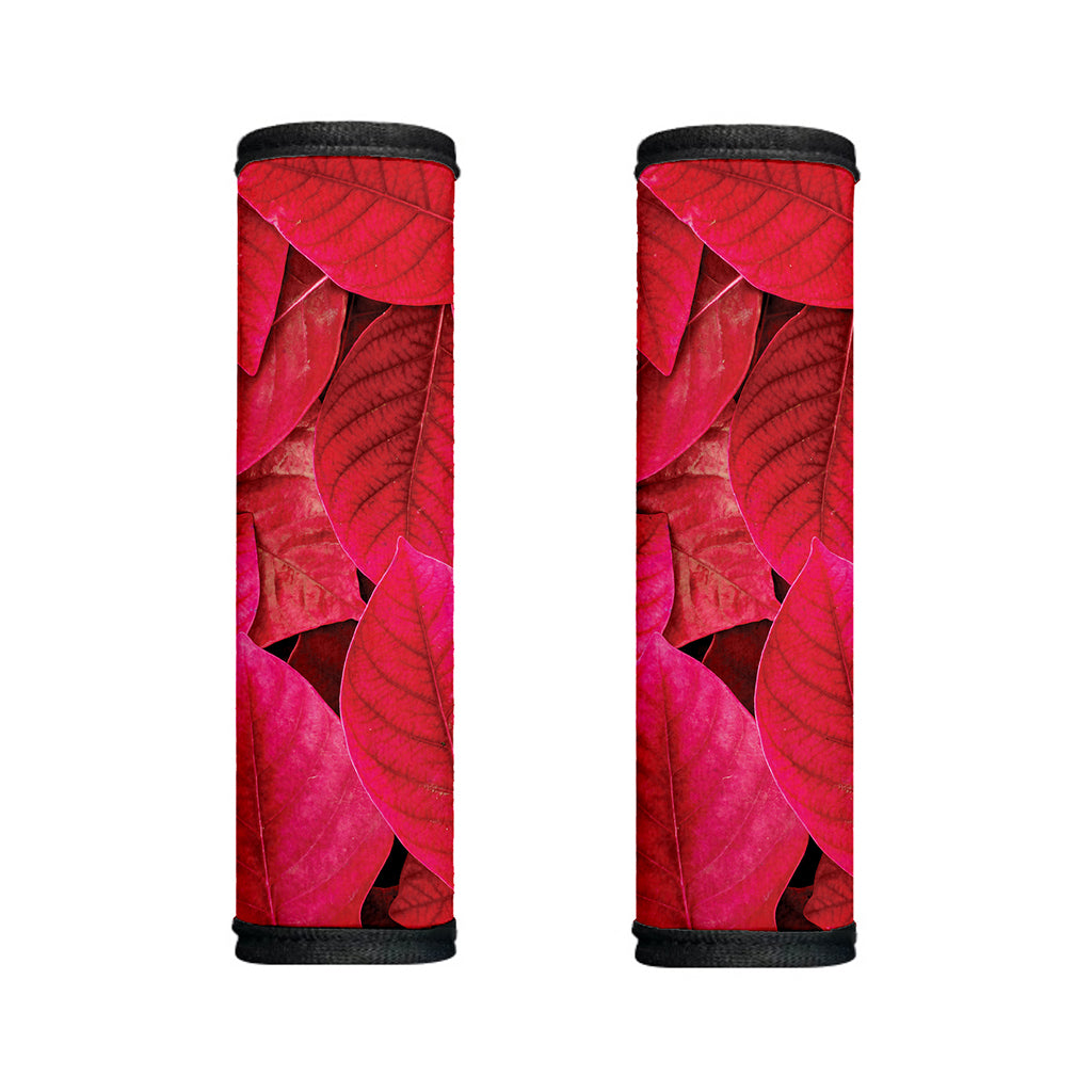 Red Leaf Print Handle Covers