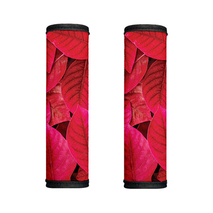 Red Leaf Print Handle Covers