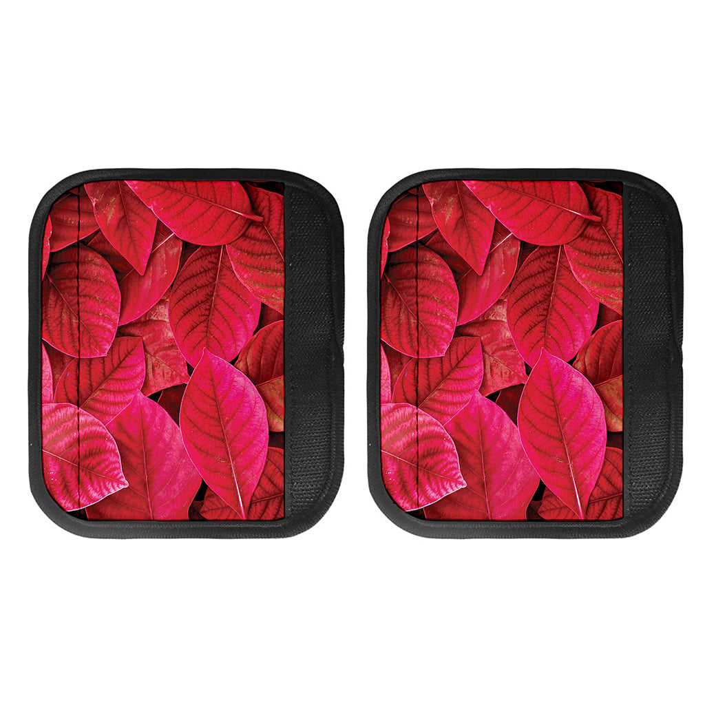 Red Leaf Print Handle Covers