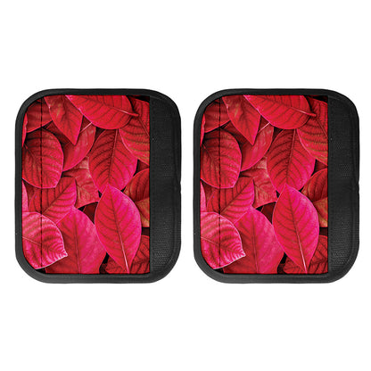 Red Leaf Print Handle Covers