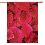 Red Leaf Print House Flag