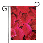 Red Leaf Print House Flag