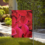 Red Leaf Print House Flag