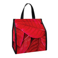 Red Leaf Print Insulated Lunch Tote