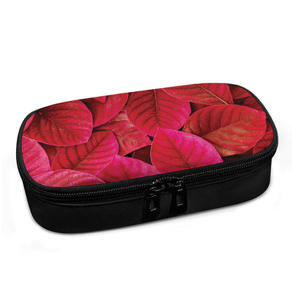 Red Leaf Print Insulin Cooler Travel Case