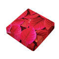 Red Leaf Print Outdoor Seat Cushion Cover